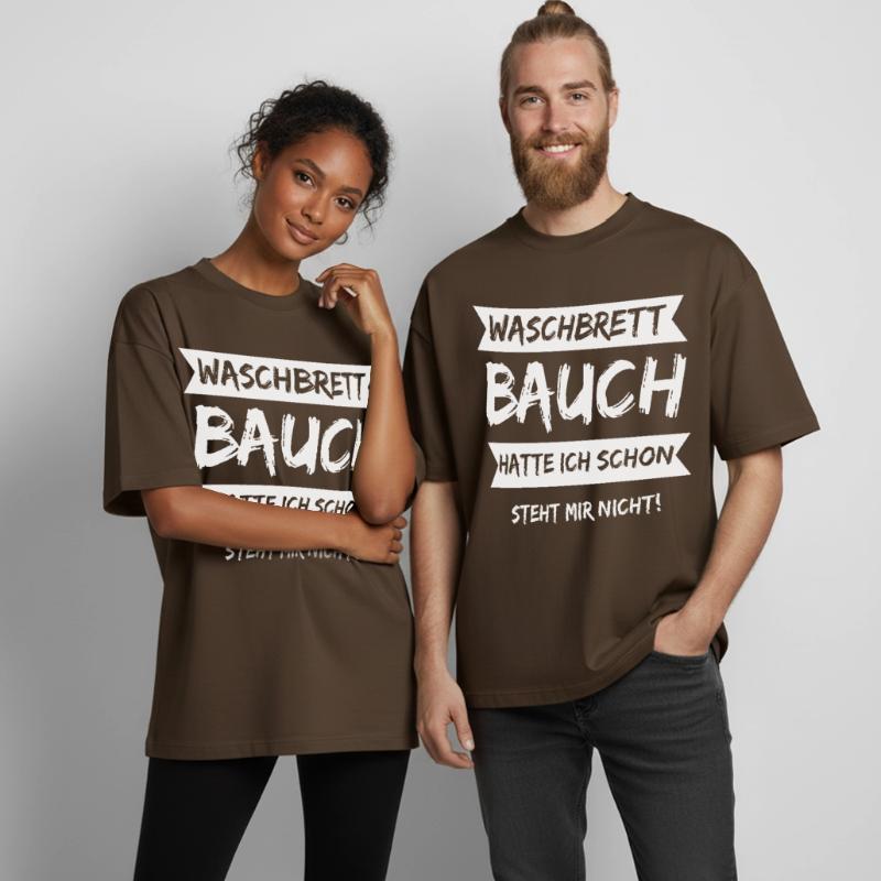 J’avais déjà des abdos en six-pack, ça ne me va pas ! T-shirt unisexe boxy épais biologique Stanley/Stella