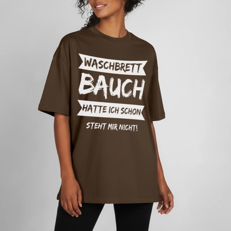 J’avais déjà des abdos en six-pack, ça ne me va pas ! T-shirt unisexe boxy épais biologique Stanley/Stella