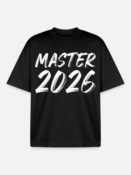 Master 2026 - T-shirt unisexe boxy épais biologique Stanley/Stella - noir