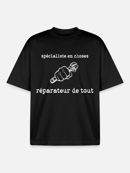 Specialist in Things - Boxy Heavyweight Unisex Organic T-Shirt by Stanley/Stella - black