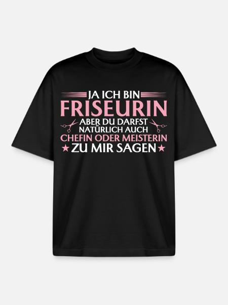 Friseurin Chefin oder Meisterin - Boxy Heavyweight Unisex Organic T-Shirt von Stanley/Stella - Schwarz