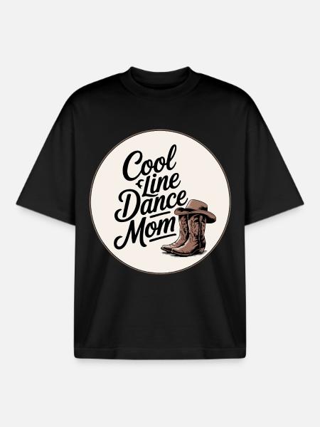 Cool Line Dance Mom - Boxy Heavyweight Unisex Organic T-Shirt von Stanley/Stella - Schwarz