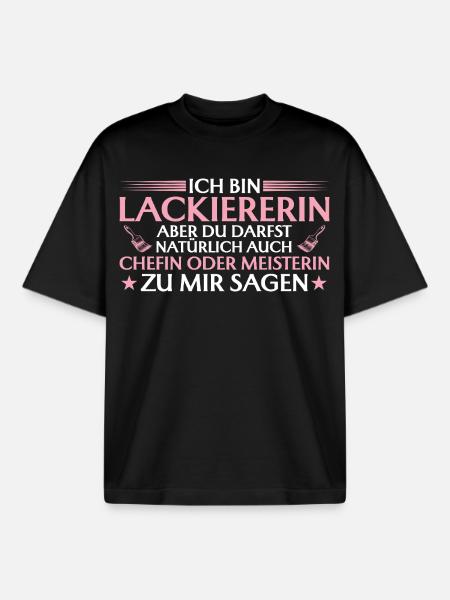 Handwerkerin Chefin oder Meisterin - Lackiererin - Boxy Heavyweight Unisex Organic T-Shirt by Stanley/Stella - black