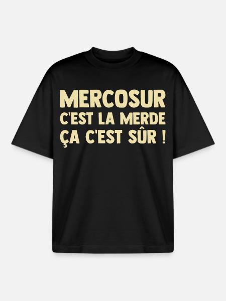 Mercosur Farmer Breeder Agriculture - Boxy Heavyweight Unisex Organic T-Shirt by Stanley/Stella - black