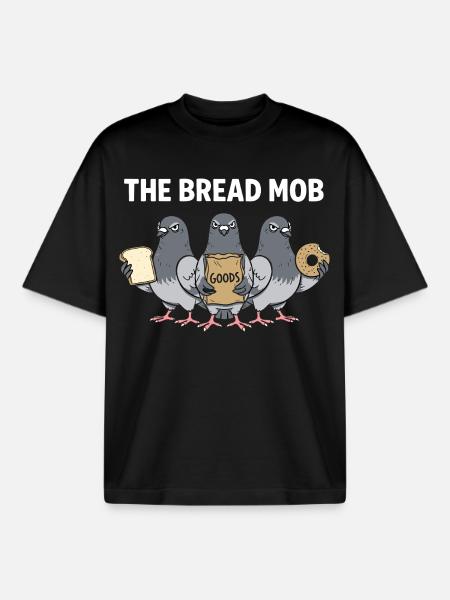 Tauben Mafia Vögel - Boxy Heavyweight Unisex Organic T-Shirt von Stanley/Stella - Schwarz