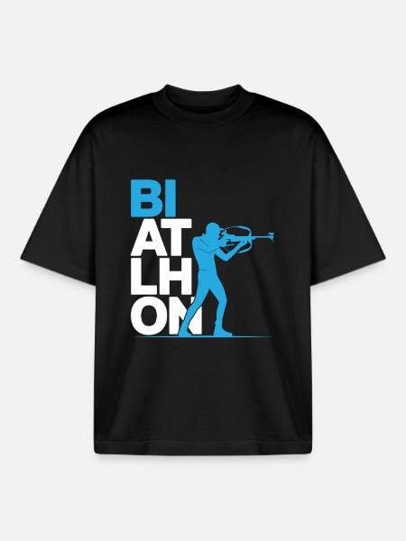 Biathlon Biathlet - Boxy Heavyweight Unisex Organic T-Shirt von Stanley/Stella - Schwarz
