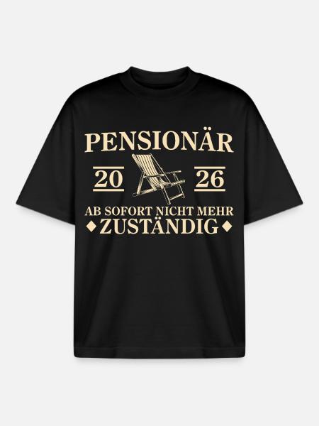 Retraite 2026 Non responsable - T-shirt unisexe boxy épais biologique Stanley/Stella - noir