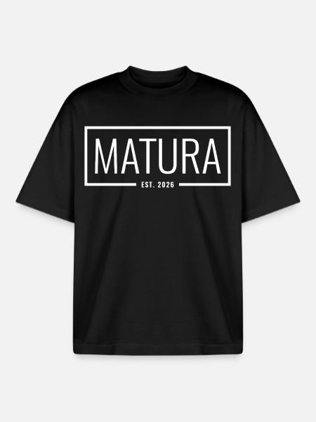 Matura Est. 2026 - Boxy Heavyweight Unisex Organic T-Shirt by Stanley/Stella - black