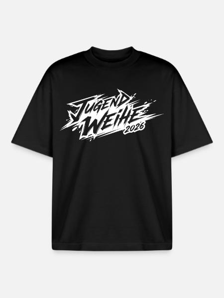 Jugendweihe 2026 - Boxy Heavyweight Unisex Organic T-Shirt von Stanley/Stella - Schwarz