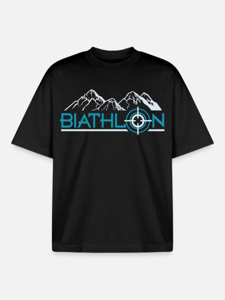 biathlon - Boxy Heavyweight Unisex Organic T-Shirt von Stanley/Stella - Schwarz