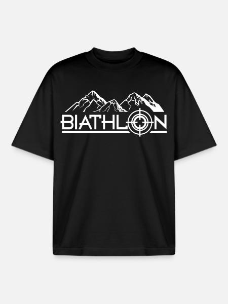 biathlon  - T-shirt unisexe boxy épais biologique Stanley/Stella - noir