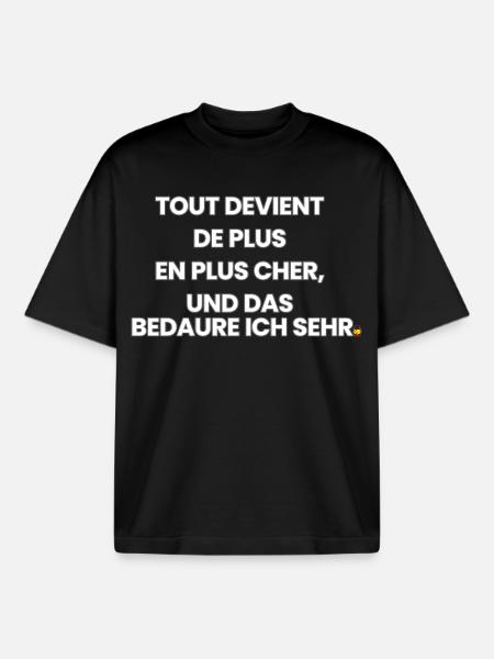 French-German-Rhyme 1 (Ver. A) - Boxy Heavyweight Unisex Organic T-Shirt by Stanley/Stella - black
