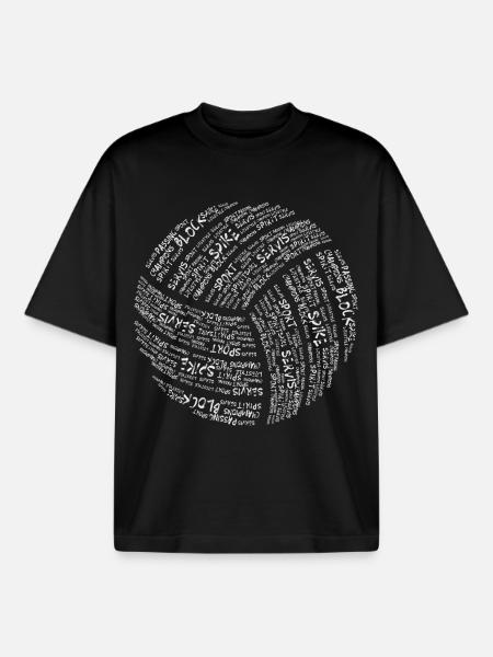 Volleyball - Boxy Heavyweight Unisex Organic T-Shirt by Stanley/Stella - black