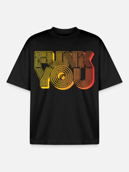 Funk You - Boxy Heavyweight Unisex Organic T-Shirt by Stanley/Stella - black