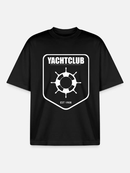 Yachtlub - Boxy Heavyweight Unisex Organic T-Shirt von Stanley/Stella - Schwarz