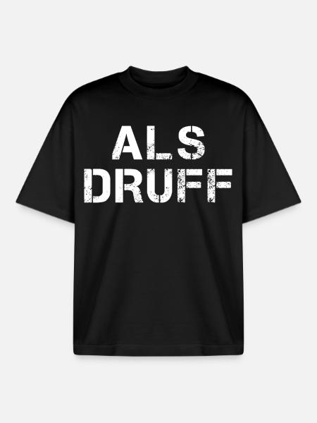ALS DRUFF Diction hessoise - T-shirt unisexe boxy épais biologique Stanley/Stella - noir