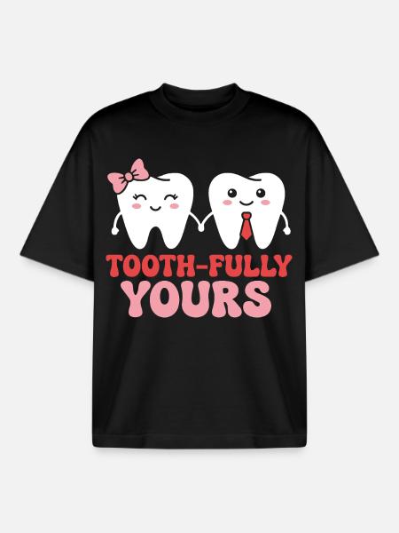 Couple Dental Assistant Dentist - Boxy Heavyweight Unisex Organic T-Shirt by Stanley/Stella - black