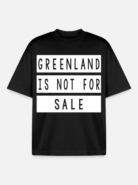 Greenland Is Not For Sale - Boxy Heavyweight Unisex Organic T-Shirt by Stanley/Stella - black