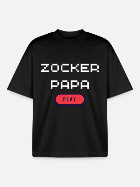 Gambler Dad - Boxy Heavyweight Unisex Organic T-Shirt by Stanley/Stella - black