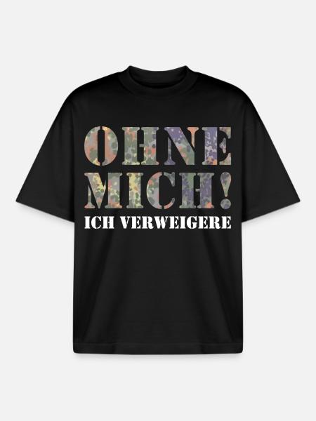 Without me - Boxy Heavyweight Unisex Organic T-Shirt by Stanley/Stella - black