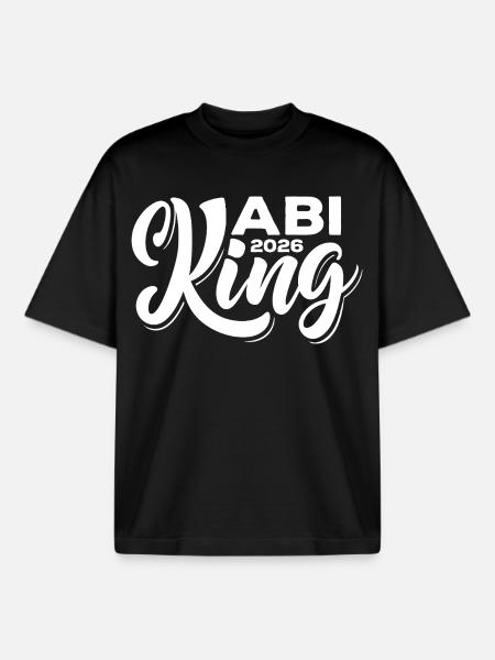 Abi King 2026 - Abitur - Spruch - Boxy Heavyweight Unisex Organic T-Shirt by Stanley/Stella - black