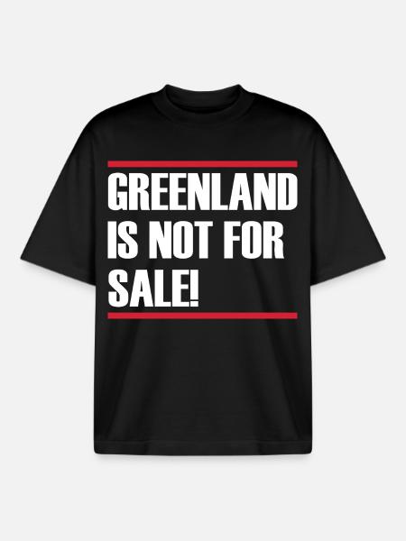 Greenland Is Not For Sale - Boxy Heavyweight Unisex Organic T-Shirt by Stanley/Stella - black