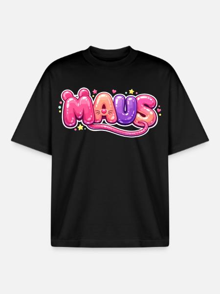 Karnevalsmaus Kostüm Lustig Karneval Köln Geschenk - Boxy Heavyweight Unisex Organic T-Shirt von Stanley/Stella - Schwarz