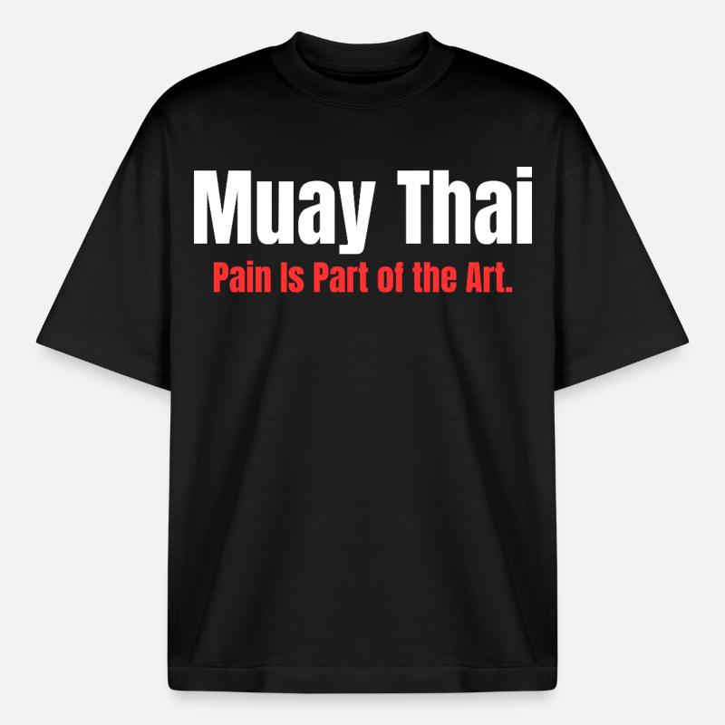 Eight Limbs. One Mind. | Muay Thai - Boxy Heavyweight Unisex Organic T-Shirt by Stanley/Stella - black
