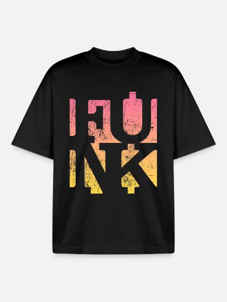 Funk Retro Musik - Boxy Heavyweight Unisex Organic T-Shirt von Stanley/Stella - Schwarz
