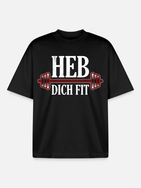 Christmas GET FIT Fun - Boxy Heavyweight Unisex Organic T-Shirt by Stanley/Stella - black