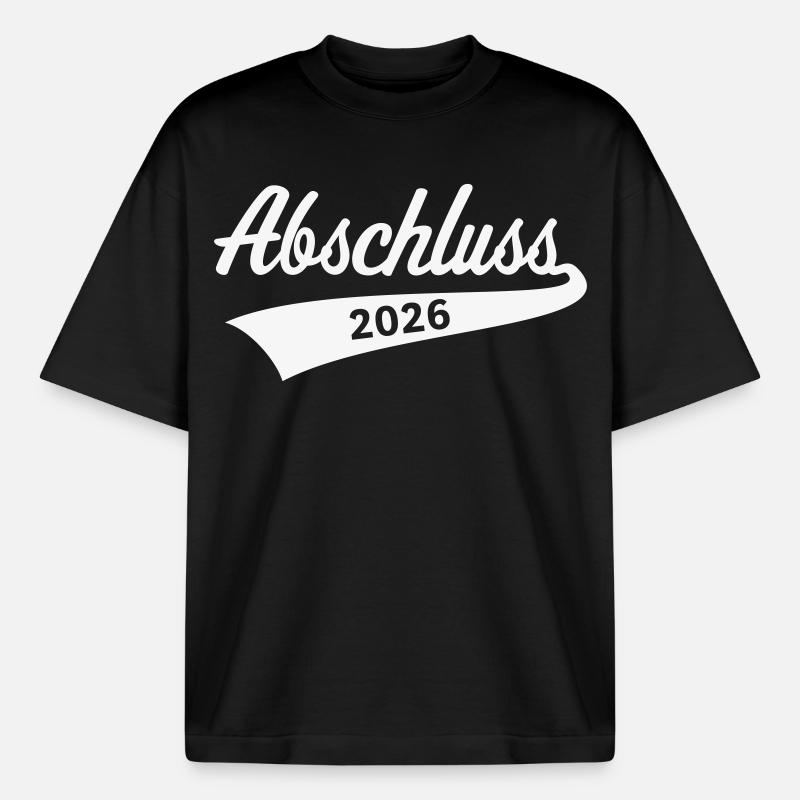 Abschluss 2026 (Schulabschluss / White) - Boxy Heavyweight Unisex Organic T-Shirt von Stanley/Stella - Schwarz