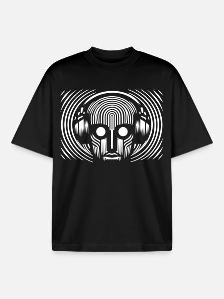 Disc jockey - Boxy Heavyweight Unisex Organic T-Shirt by Stanley/Stella - black