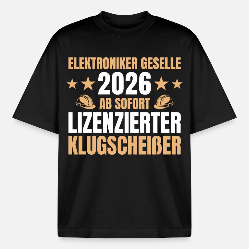 Electronics Technician Journeyman 2026 Completed Training - Boxy Heavyweight Unisex Organic T-Shirt by Stanley/Stella - black