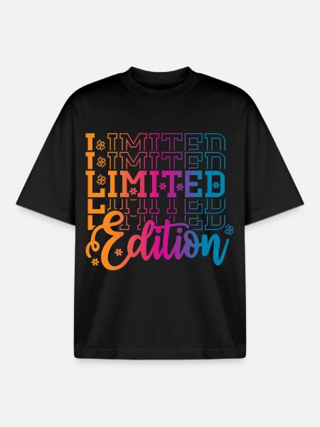 Édition limitée - T-shirt unisexe boxy épais biologique Stanley/Stella - noir