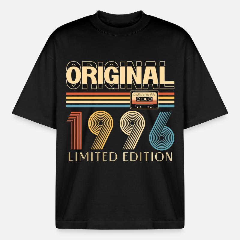 Originales 30-Jahres-Geburtstagsgeschenk von 1996 - Boxy Heavyweight Unisex Organic T-Shirt von Stanley/Stella - Schwarz