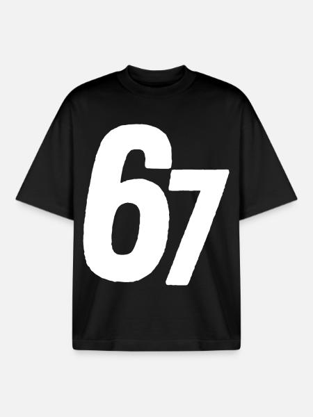 67 Six Sept - T-shirt unisexe boxy épais biologique Stanley/Stella - noir