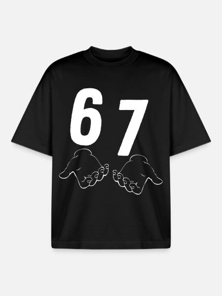 67 Six Sept - T-shirt unisexe boxy épais biologique Stanley/Stella - noir