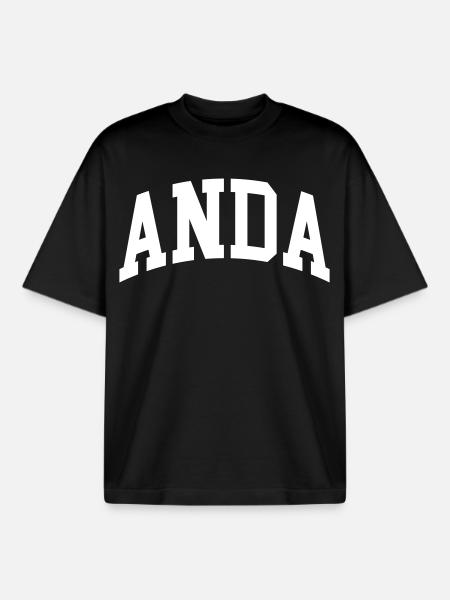 Anda - T-shirt unisexe boxy épais biologique Stanley/Stella - noir