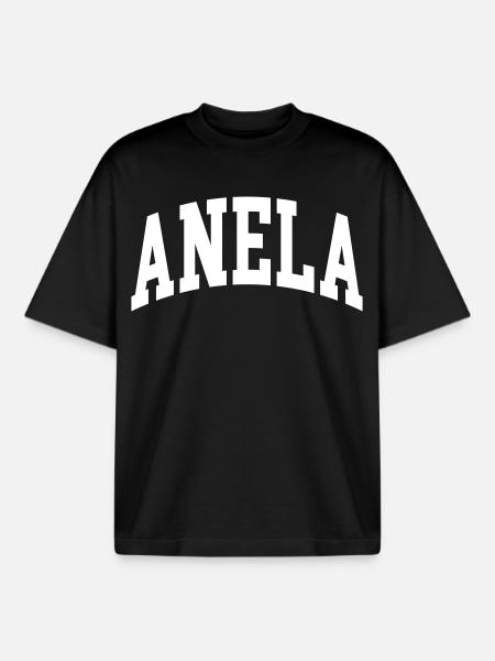 Anela - Boxy Heavyweight Unisex Organic T-Shirt by Stanley/Stella - black