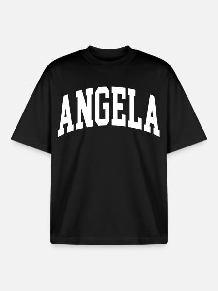 Angela - Boxy Heavyweight Unisex Organic T-Shirt von Stanley/Stella - Schwarz