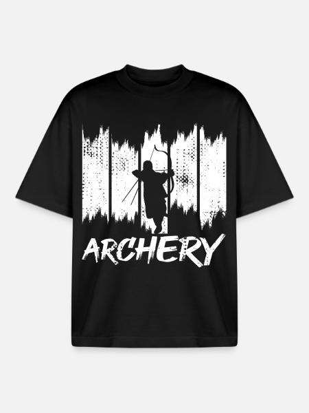 Archers - Boxy Heavyweight Unisex Organic T-Shirt by Stanley/Stella - black