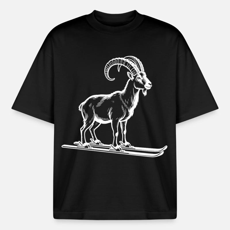 Buffo stecco per gli sciatori - Stanley/Stella Heavyweight Boxy T-shirt unisex - nero