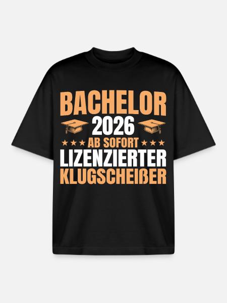 Bachelortitel_2026_Bachelorpruefung_bestandener - Boxy Heavyweight Unisex Organic T-Shirt by Stanley/Stella - black