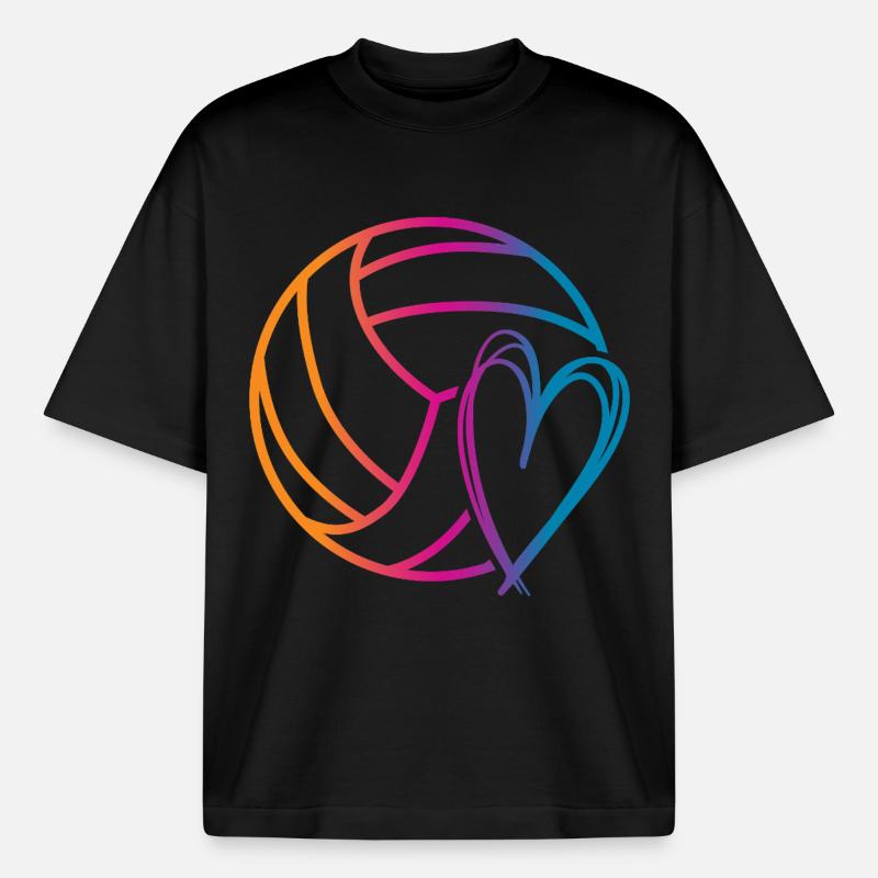 Volleyball Bold - T-shirt unisex Stanley/Stella Heavyweight Boxy - sort