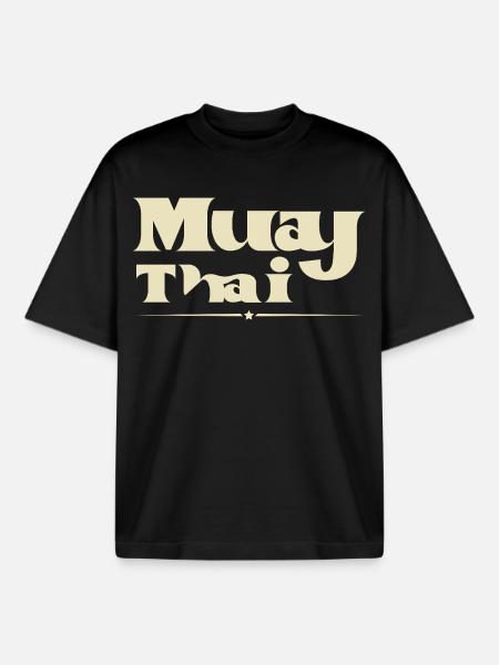 Muay thai - Boxy Heavyweight Unisex Organic T-Shirt by Stanley/Stella - black