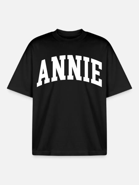 Annie - T-shirt unisexe boxy épais biologique Stanley/Stella - noir