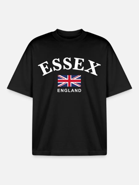 Essex, England - Boxy Heavyweight Unisex Organic T-Shirt von Stanley/Stella - Schwarz