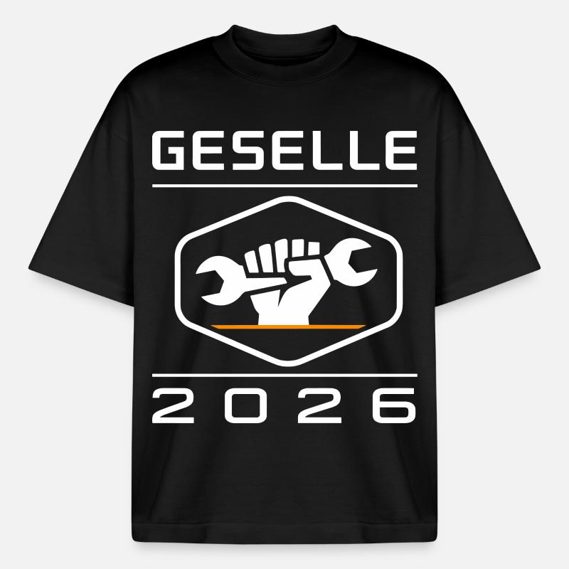 Journeyman 2026 passed training gift - Boxy Heavyweight Unisex Organic T-Shirt by Stanley/Stella - black