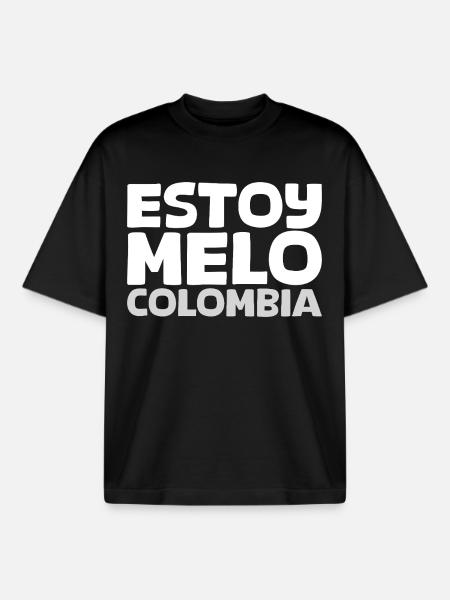 ESTOY-MELO-blanco - T-shirt unisexe boxy épais biologique Stanley/Stella - noir