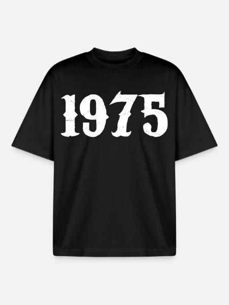 1975 - Boxy Heavyweight Unisex Organic T-Shirt von Stanley/Stella - Schwarz